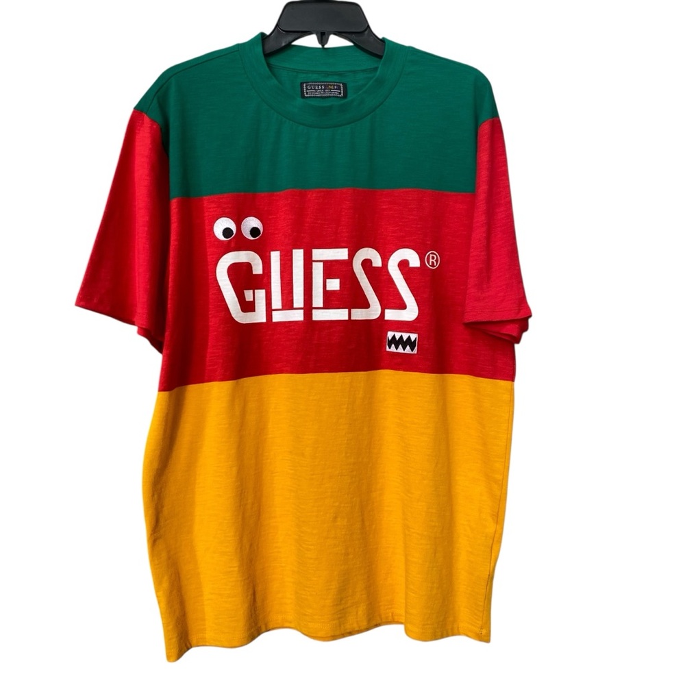 Guess x J Balvin Retro Colorblocked T-shirt size S - Oversized Baggy Loose Fit